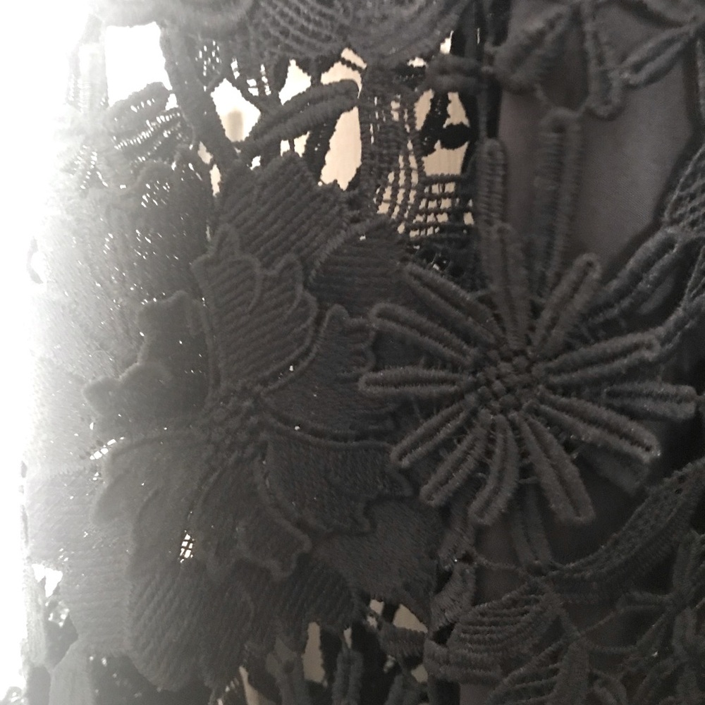 Tuckernuck Navy Floral Lace Mini Dress with Back Bow - Picture 10 of 14